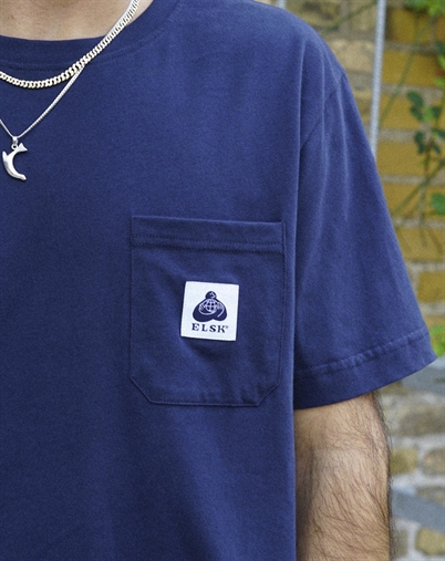 Elsk - Pocket Brushed T-Shirt - Dark Navy